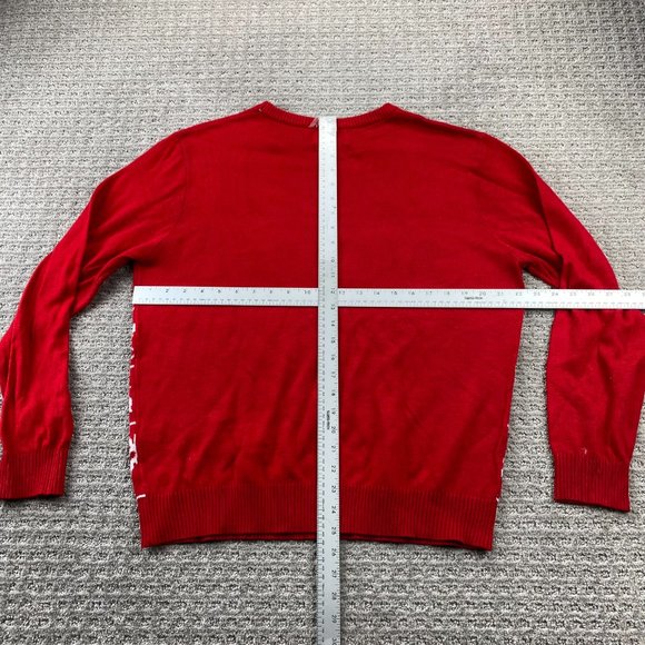Ugly Christmas Sweater Knit Unisex One Size Fits Most Red Bacardi Fits Men M-L - Picture 6 of 8